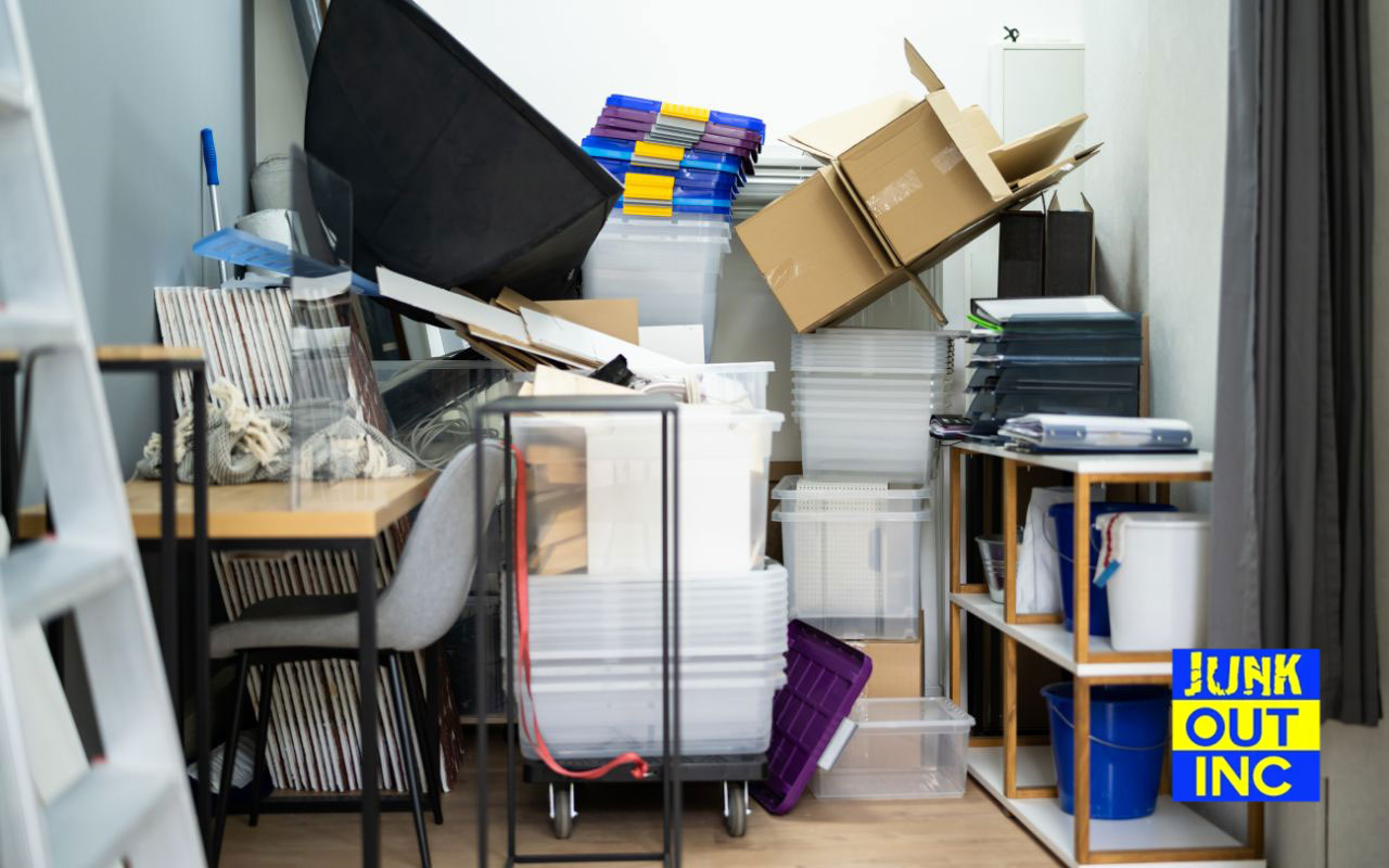 Clearing piles of unwanted items in your home with professional junk haulers.